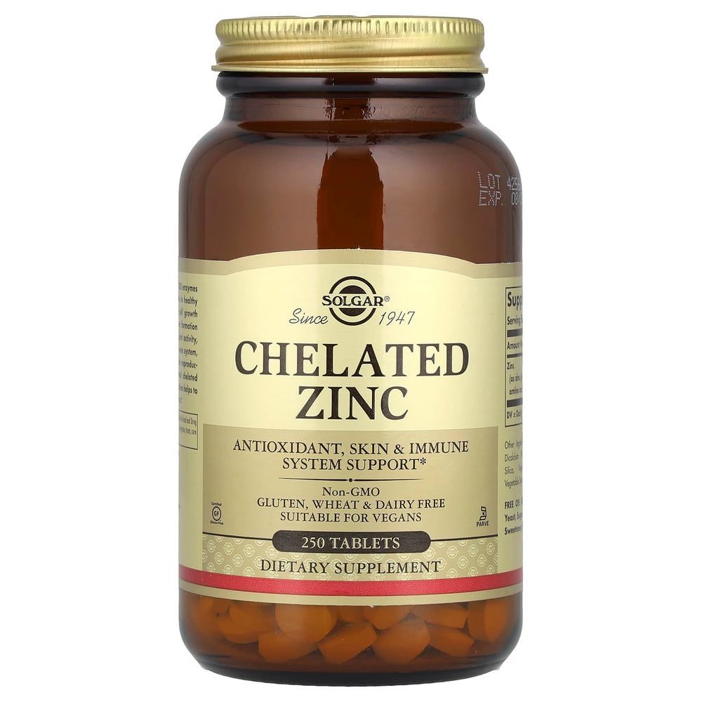 Solgar Chelated Zinc daily serving illustration for convenient use