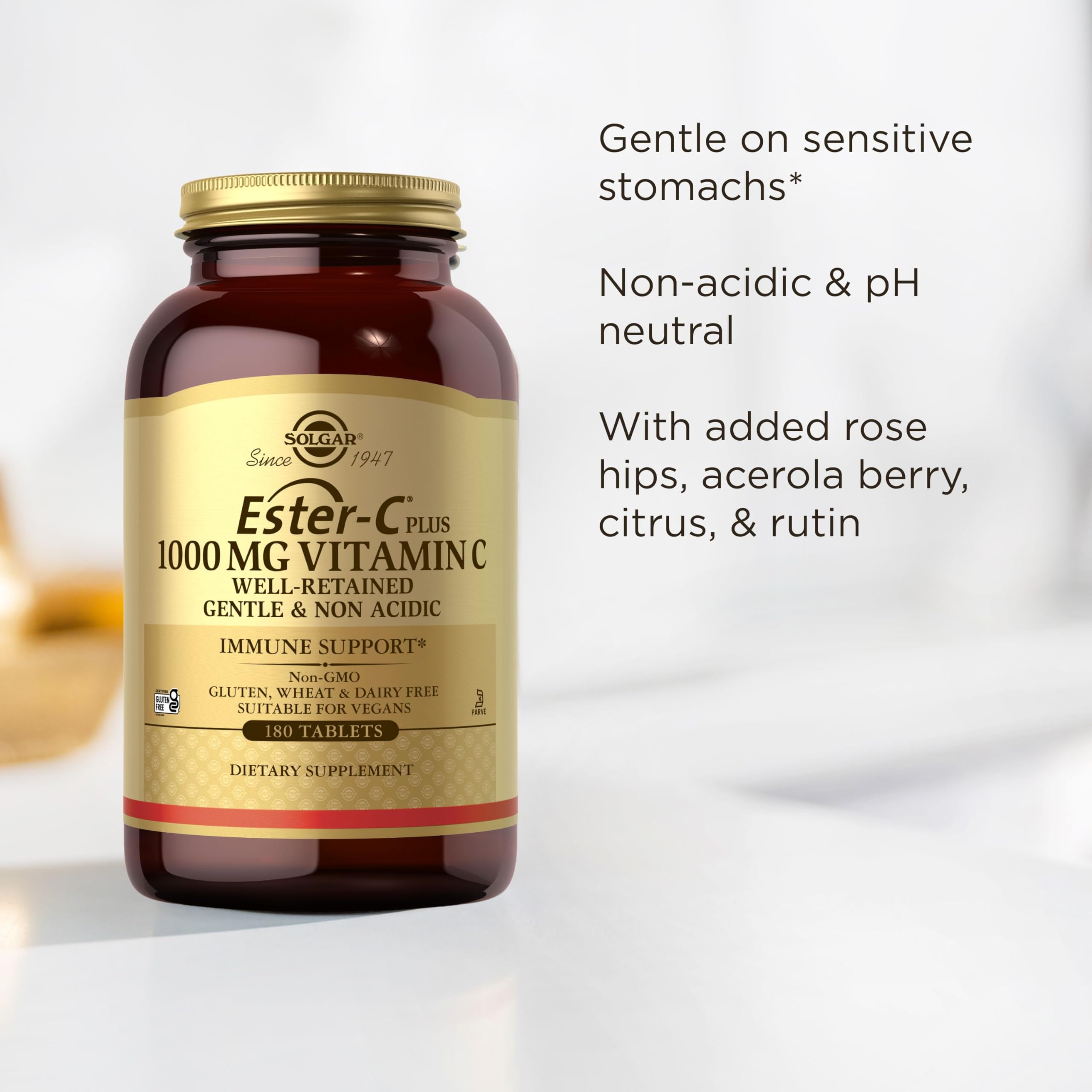 Solgar Ester-C Plus bioflavonoids and acerola illustration for antioxidant support