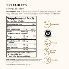 Solgar Ester-C Plus bottle label close-up highlighting the complex