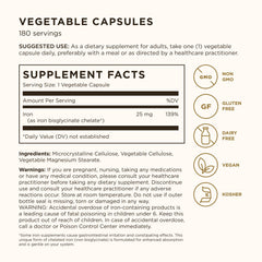 Solgar Gentle Iron 180-capsule bottle highlights long-lasting daily support