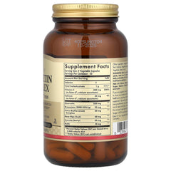 Solgar Quercetin Complex capsules-pour illustrates easy daily use and 50 servings.