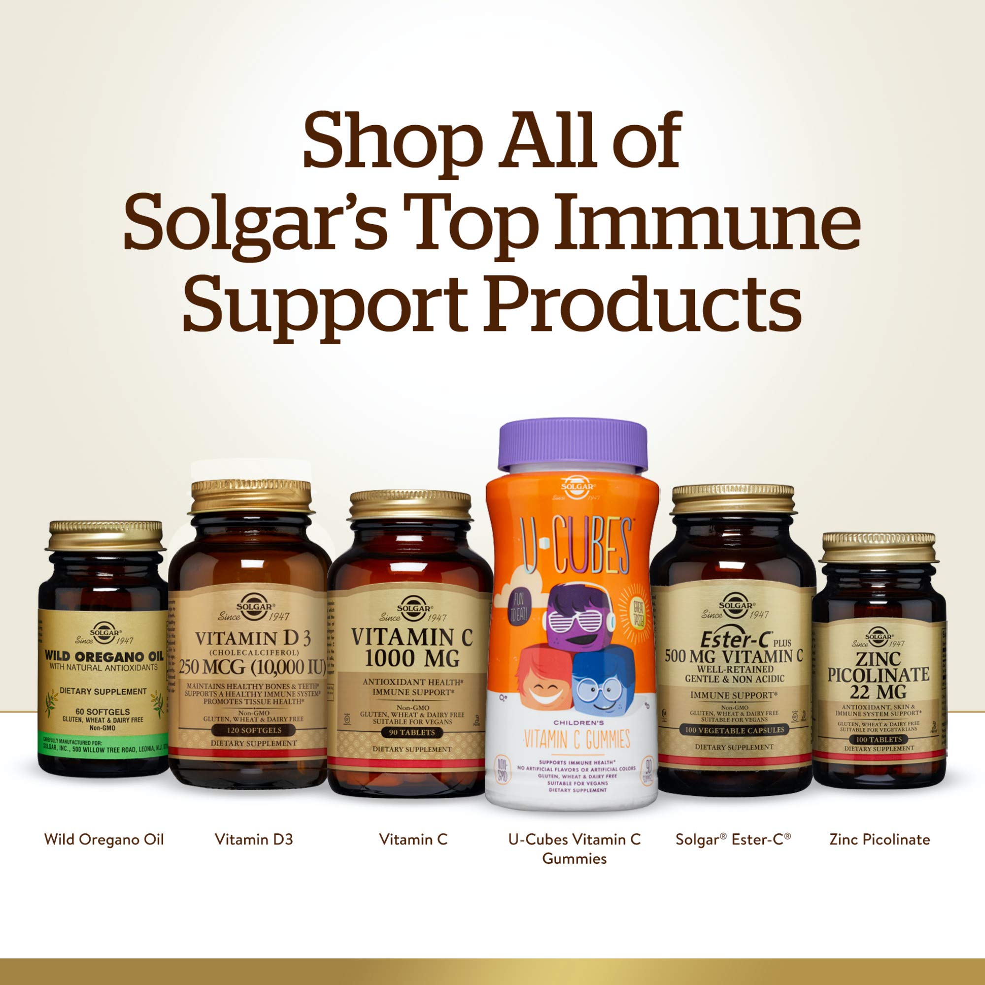 Solgar Vitamin C 1000 mg kosher seal on the bottle.