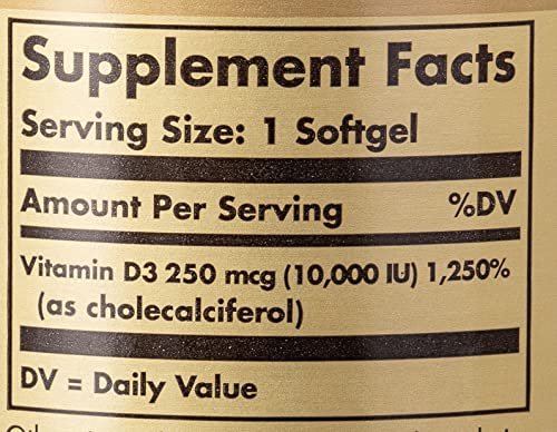 Solgar Vitamin D3 softgels swallowing closeup suggesting easy daily use