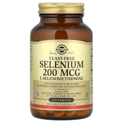 Solgar Yeast-Free Selenium packaging shows vegan icon