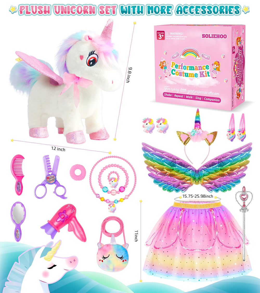 SOLIEHOO unicorn light-up wings spark magical storytelling moments.