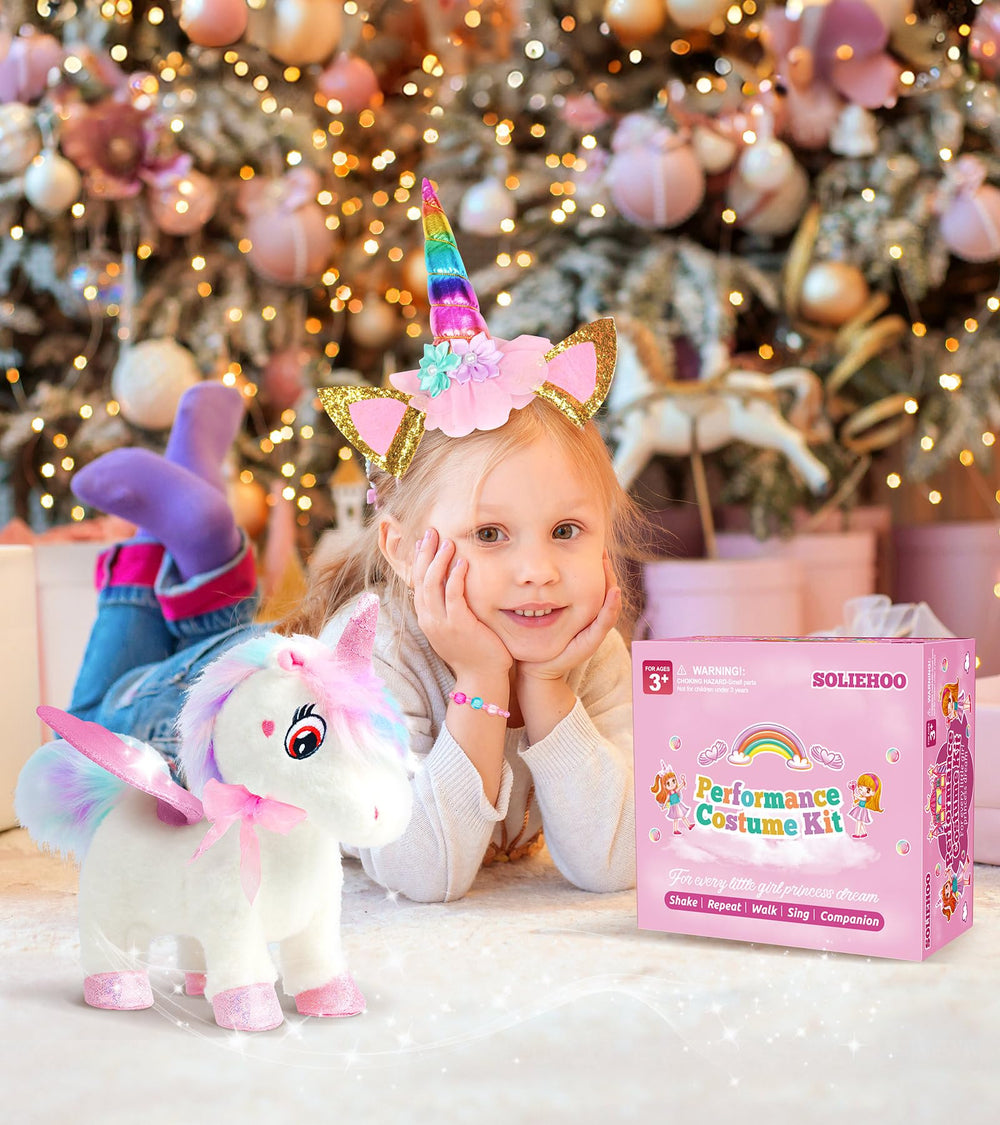 SOLIEHOO unicorn plush makes a charming gift for girls.