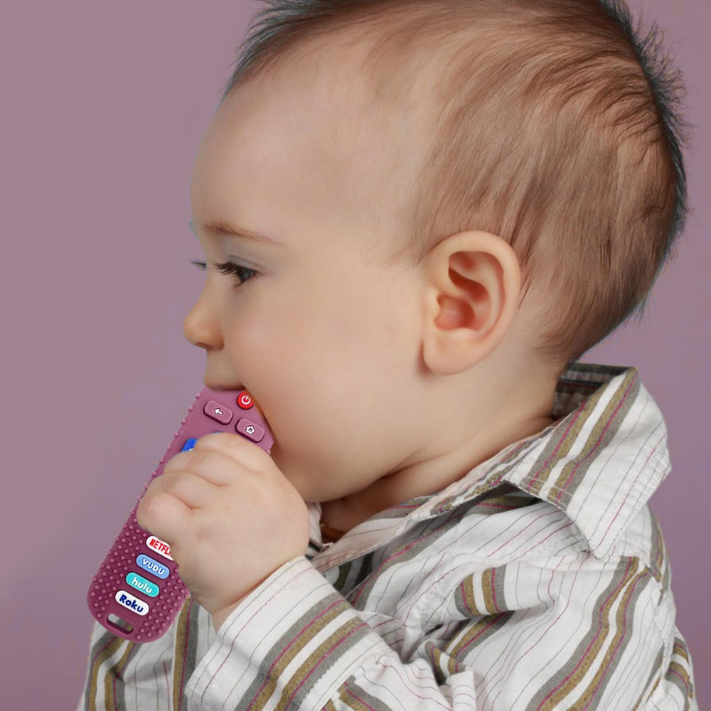 SOLIFEGOBLE dishwasher-safe teether for quick cleaning after gnawing.