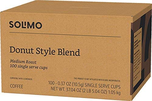 Solimo 100-count donut-style pods for bulk brewing