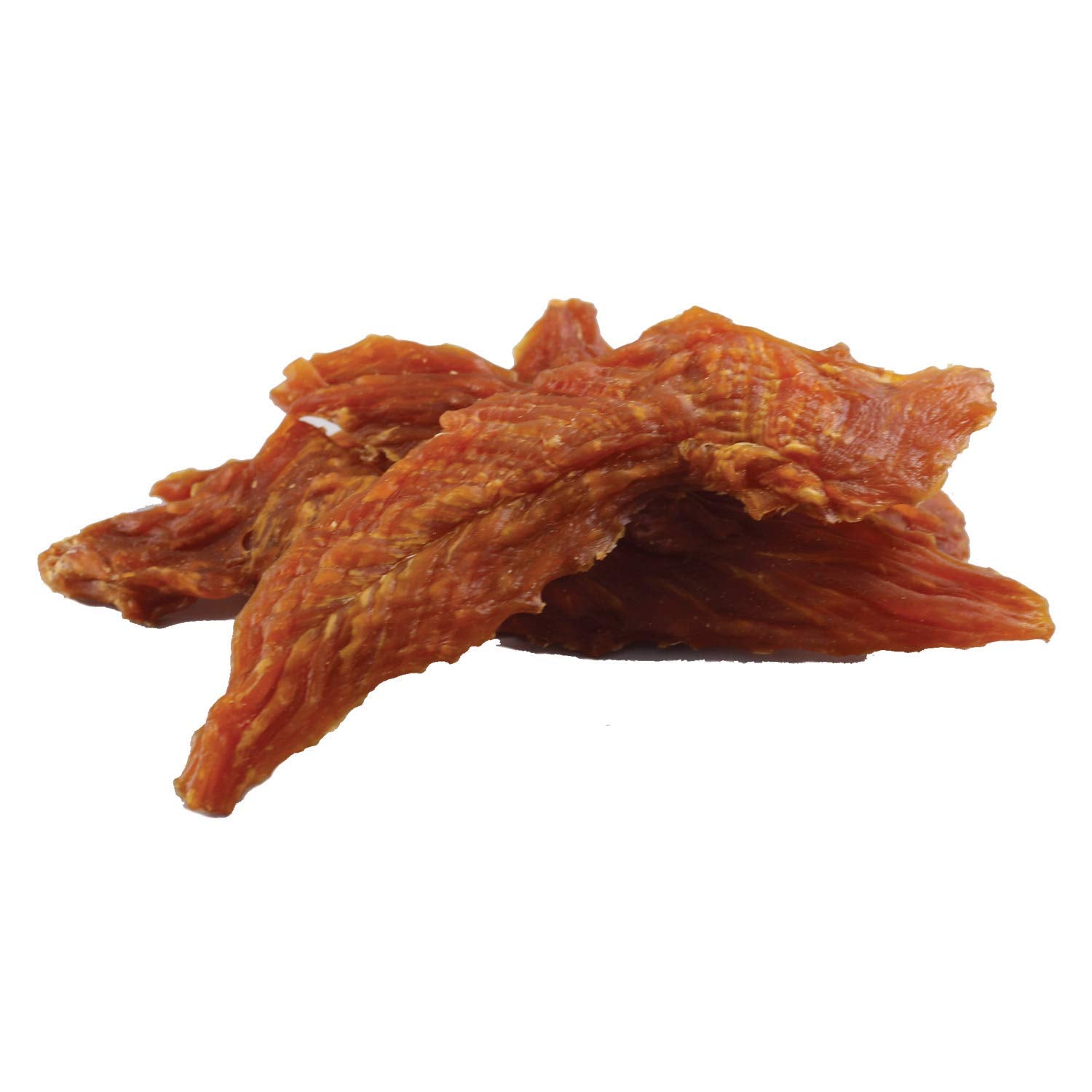 Solimo chicken jerky dog treats offered to a dog during feeding or training