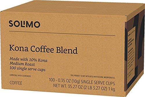 Solimo Kona Blend 8oz brew: smooth finish in a single cup.