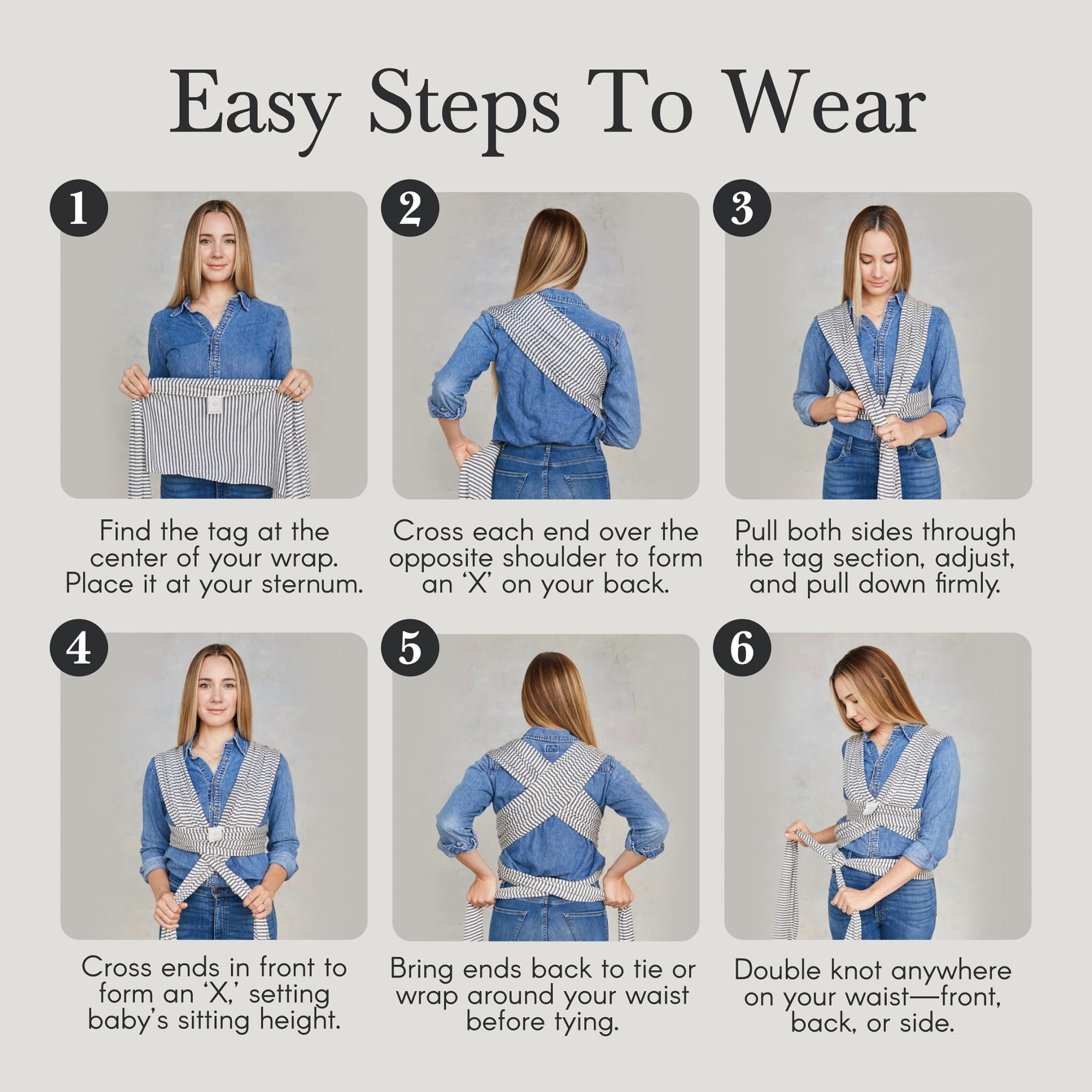 Solly Baby Wrap is Hip Healthy Certified to support healthy hip development.