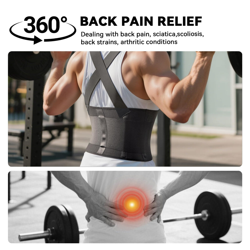SOLOEVER Work Back Brace adjustable straps provide customizable fit and support