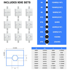 Solsop cable cutters for copper and aluminum cables included.