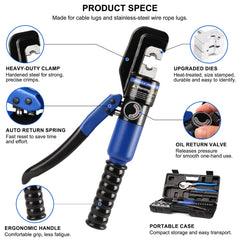 Solsop rotating-head crimping enables access in tight spaces.