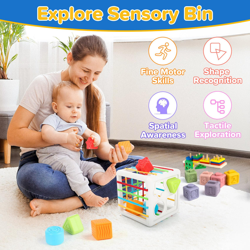 Somastung suction spinner toy clinging to a surface for sensory play