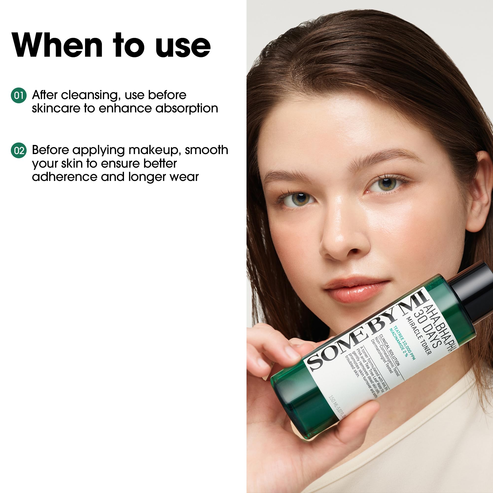 SOME BY MI AHA BHA PHA toner graphic highlighting key ingredients