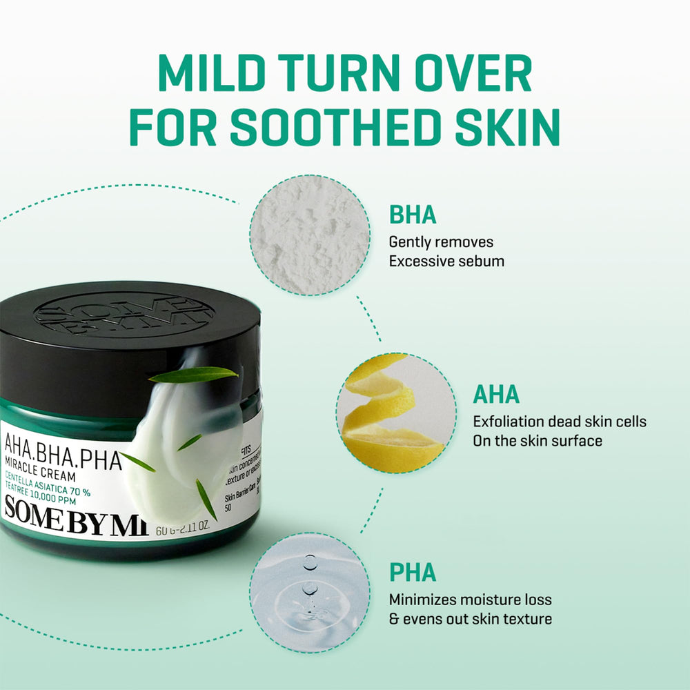 SOME BY MI Miracle Cream ingredients tea tree and centella highlight soothing care for calm skin