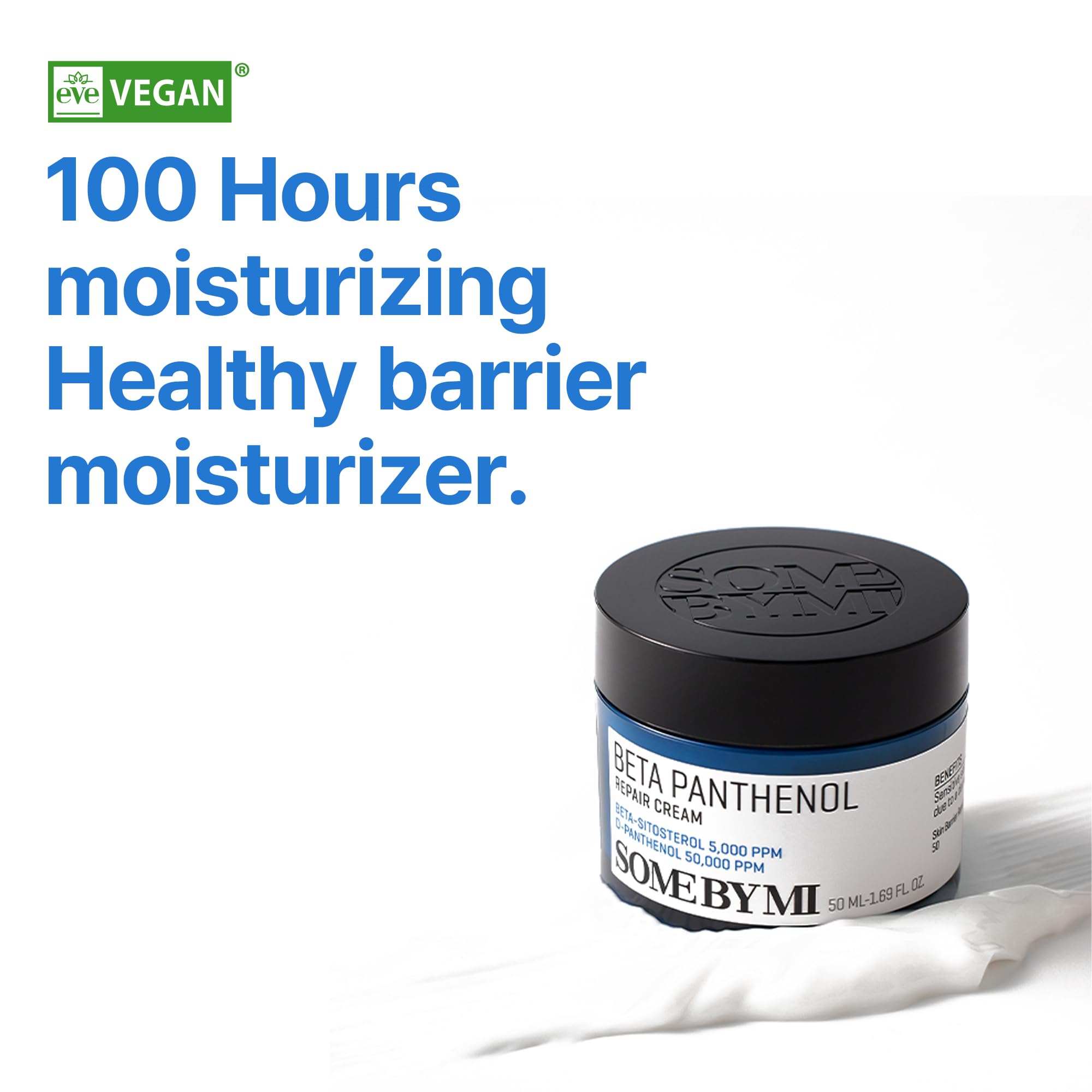 SOME BY MI Beta-Panthenol Repair Cream jar highlights rich moisture for daily use.