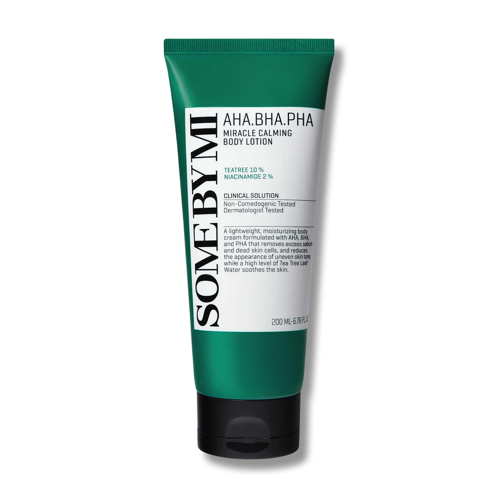 SOME BY MI Miracle Body Lotion bottle highlights easy daily hydration for dry skin.