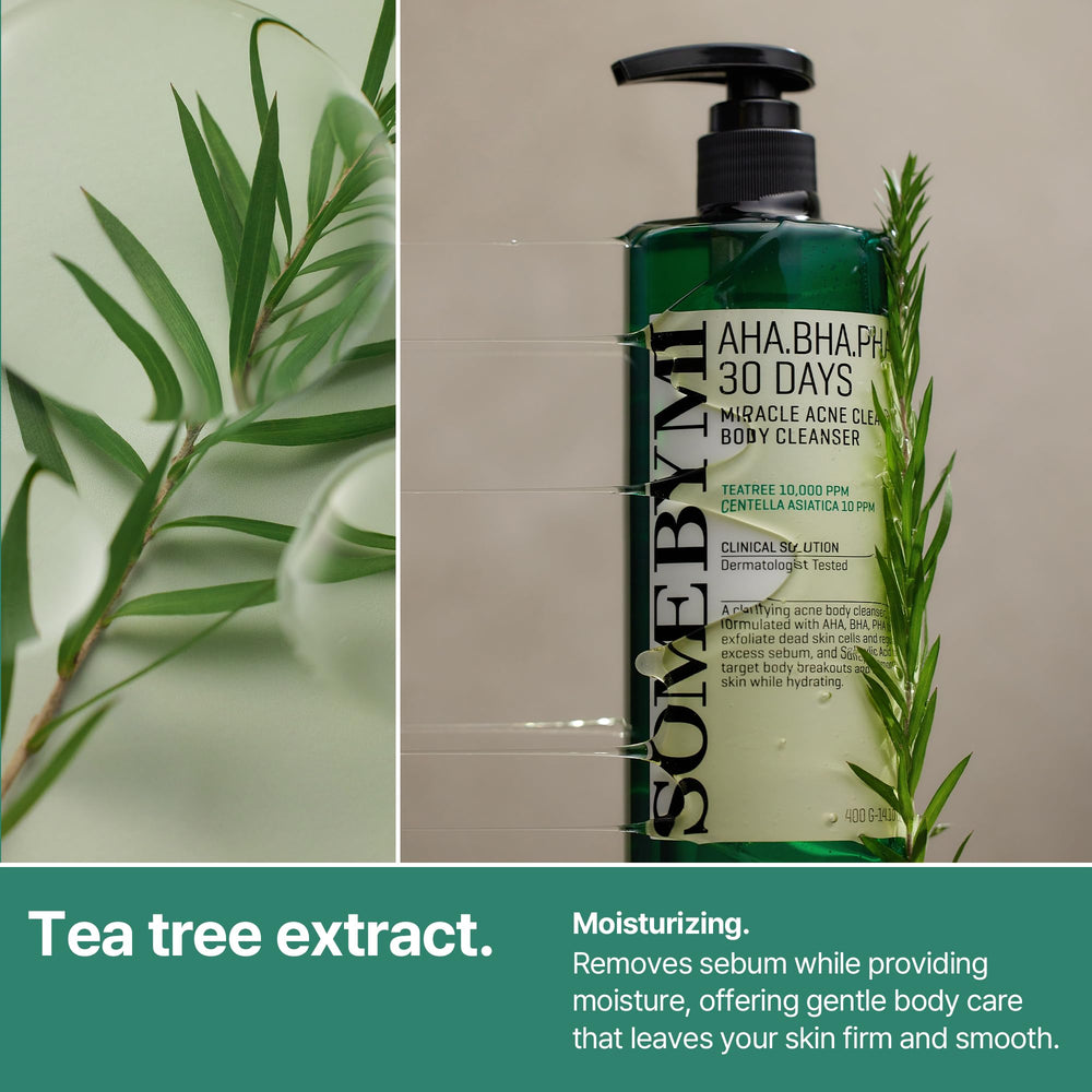 SOME BY MI Miracle Line Tea Tree imagery indicating acne-prone care.