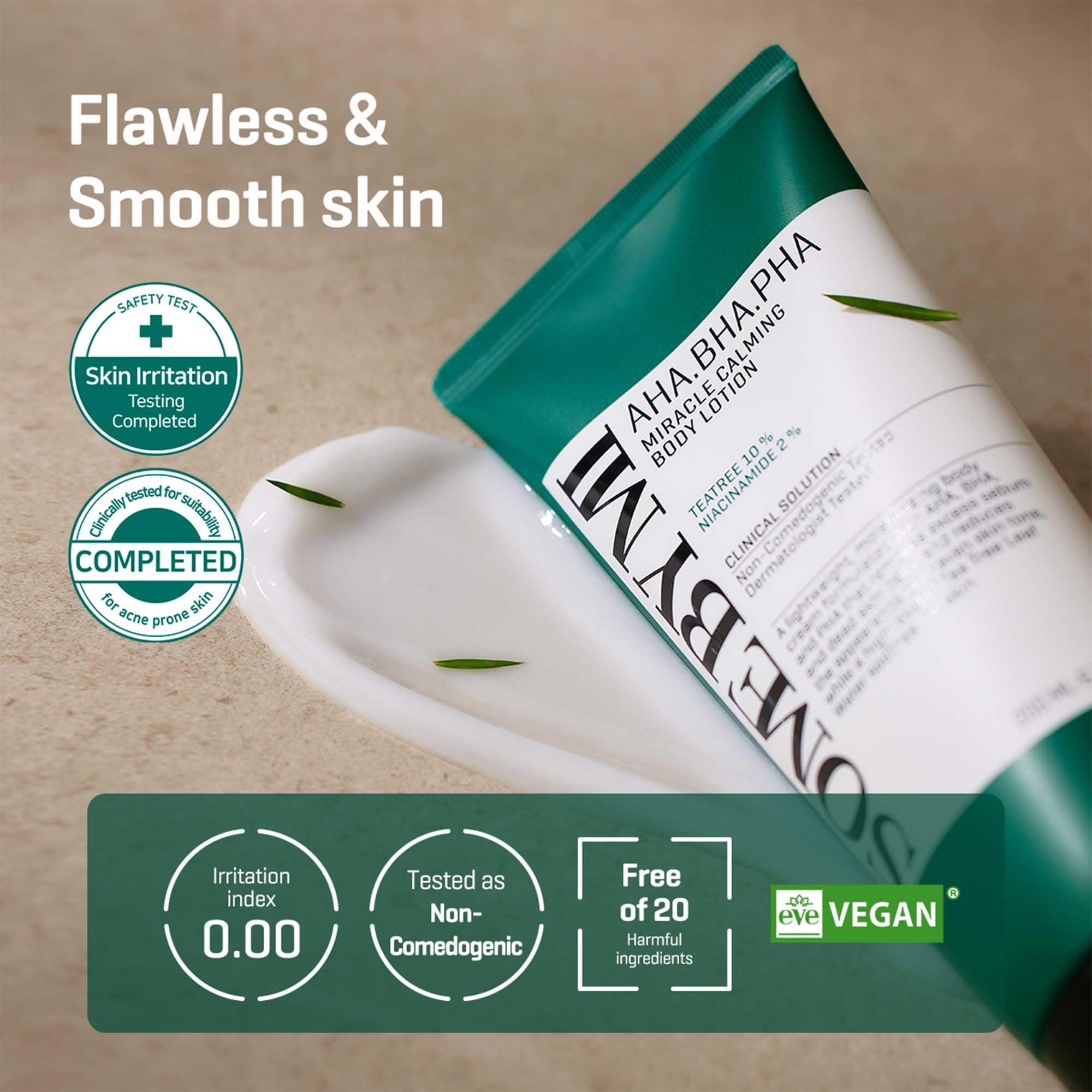 SOME BY MI Miracle Line truecica calming closeup suggests pH-balanced care.