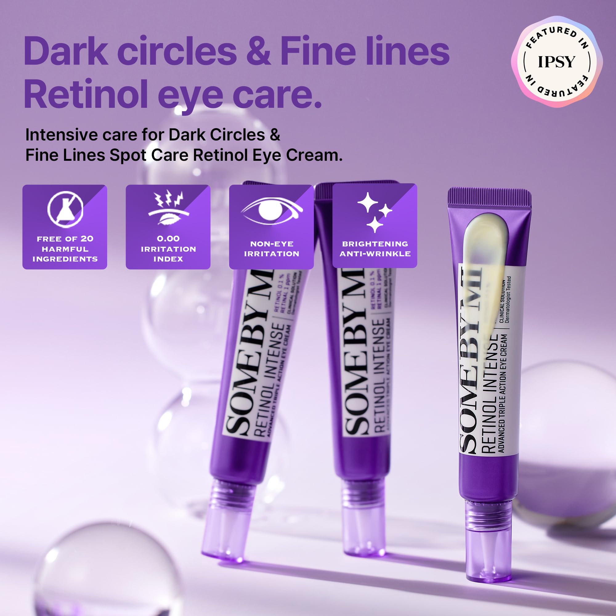 SOME BY MI Retinol Eye Cream tube with precision applicator for targeted wrinkle care.