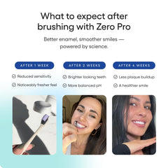 Something Nice Zero Pro toothpaste being used by a child for sensitive teeth.