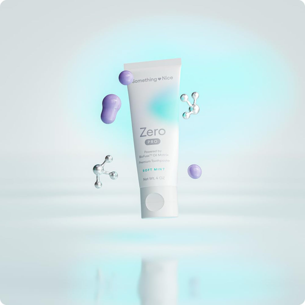 Something Nice Zero Pro toothpaste nano-hap powder texture.