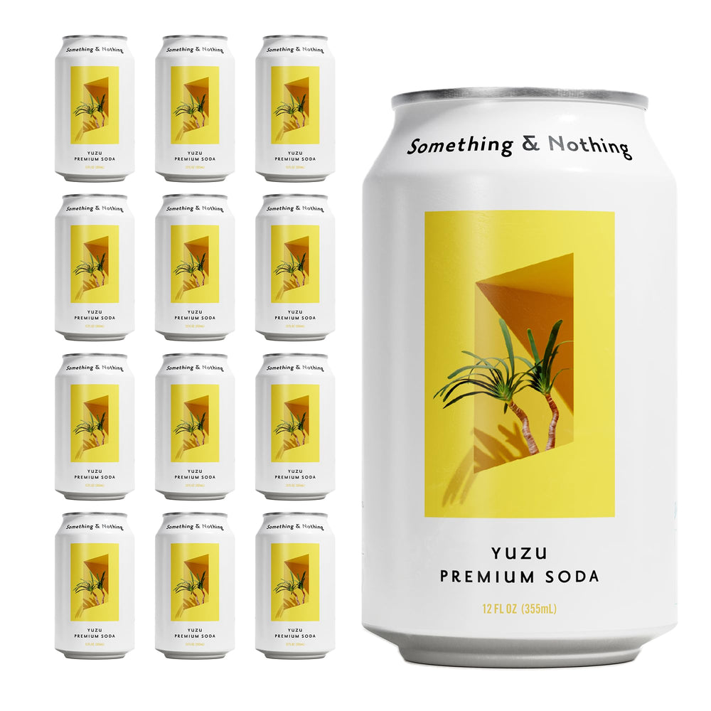 Something & Nothing Yuzu sparkling water can offers crisp citrus hydration.