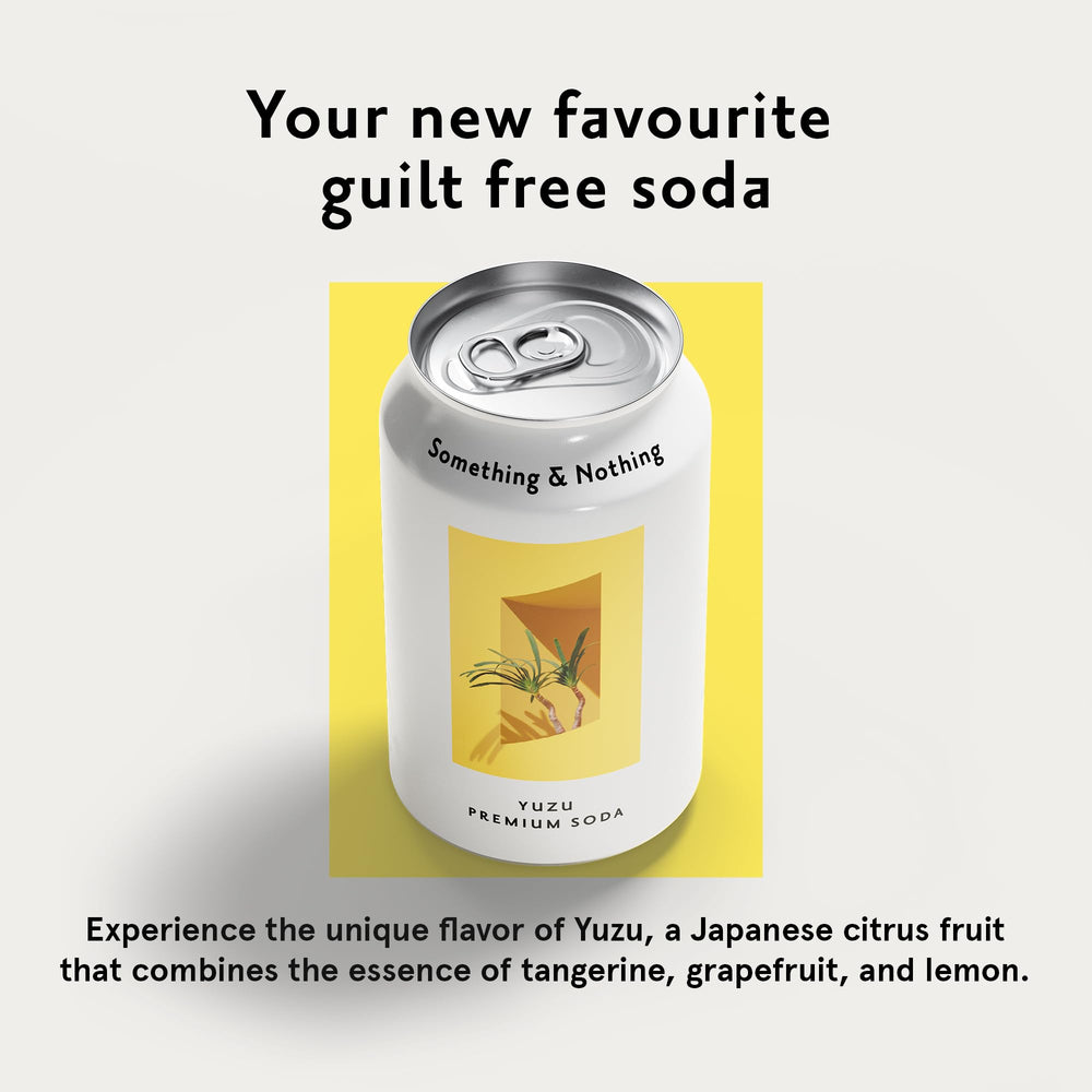 Something & Nothing Yuzu sparkling water on ice delivers fuller flavor and refreshing citrus.