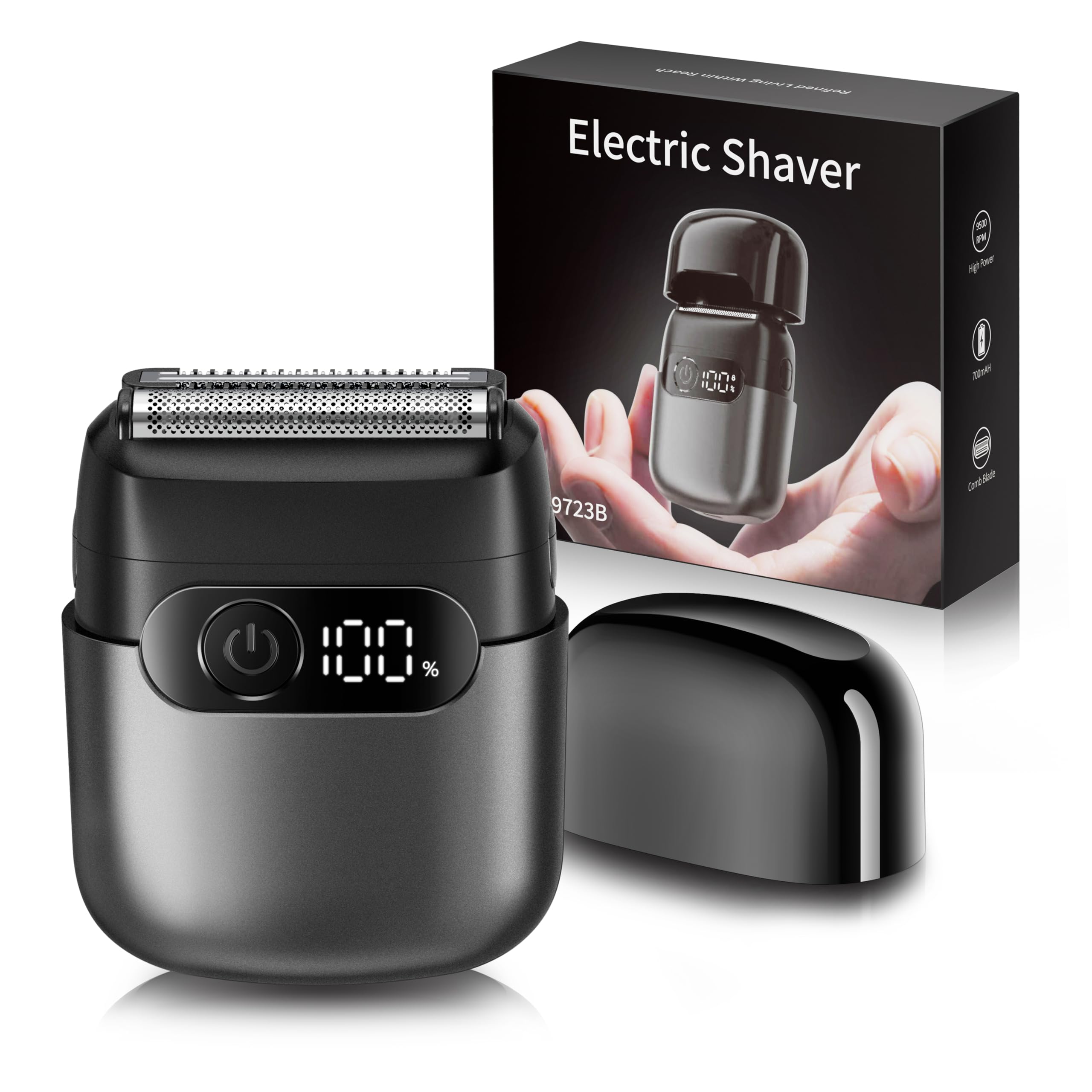 Sonatraxs electric razor in compact travel design ideal for on-the-go grooming