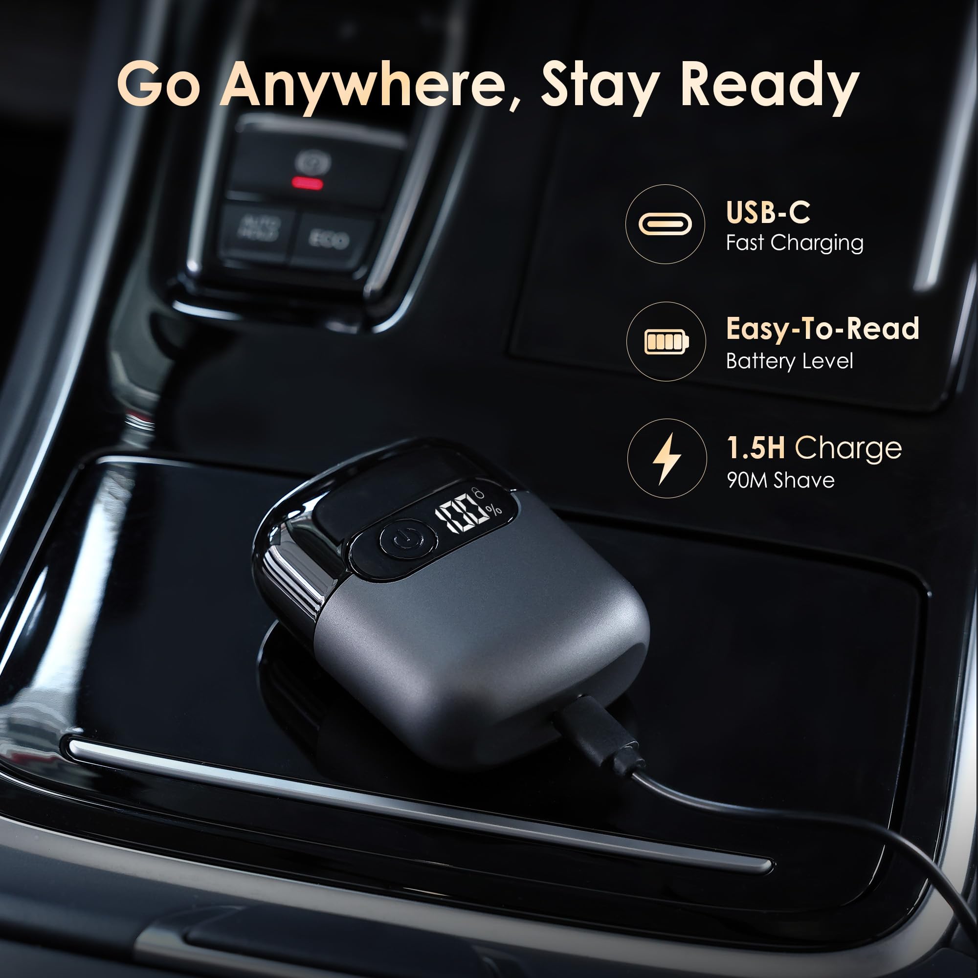 USB-C fast charging indicator showing quick power top‑ups