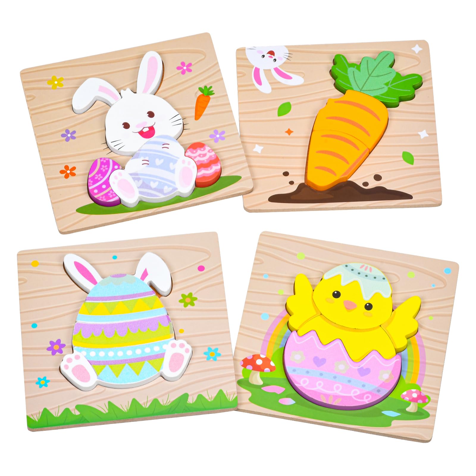 Sondatery wooden Easter eggs puzzle engages toddlers and builds early problem-solving skills