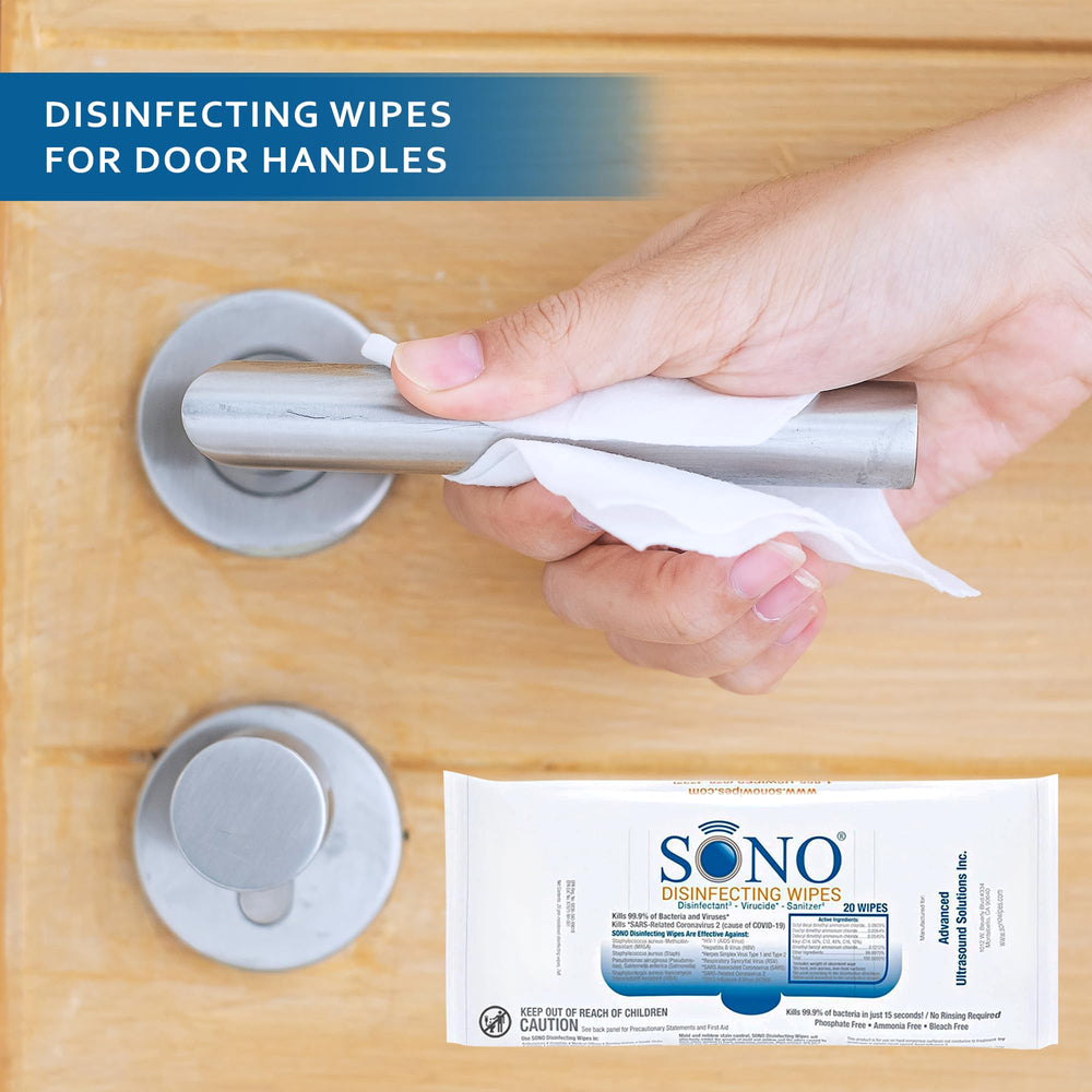 SONO medical-grade wipes meet strict standards for reliable sanitation.