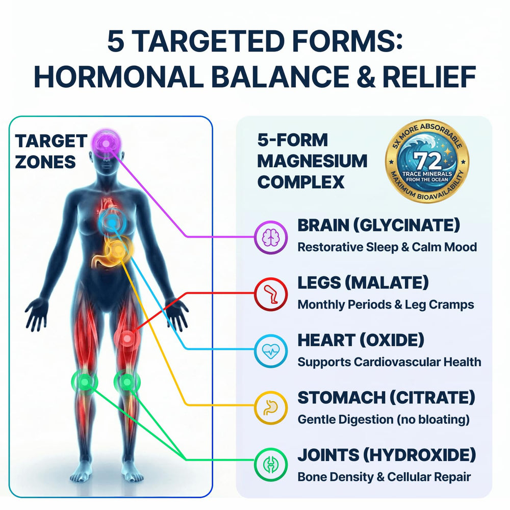 Spectrum 5 capsules closeup shows high-potency magnesium formula
