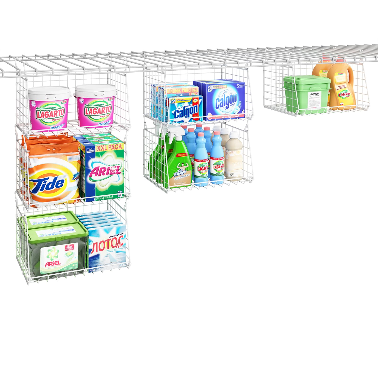Sonyabecca Pantry and laundry organizer for versatile space saving.