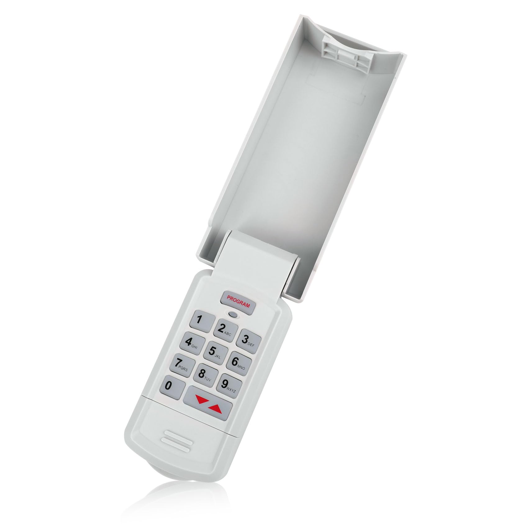 Soobool GK-R keypad front view showing its Genie compatibility and modern design.