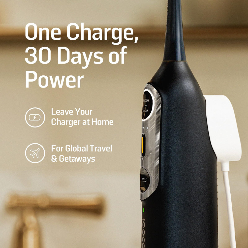 Soocas NEOS II Ultra 80-second cycle indicator helps timing during brushing.