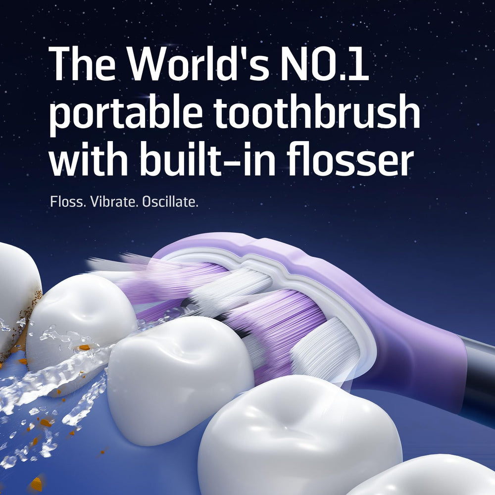 Soocas NEOS II Ultra head ultra-clean focused on plaque between teeth.