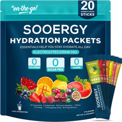 Sooergy electrolytes powder Lemon Lime stick for quick hydration after workouts