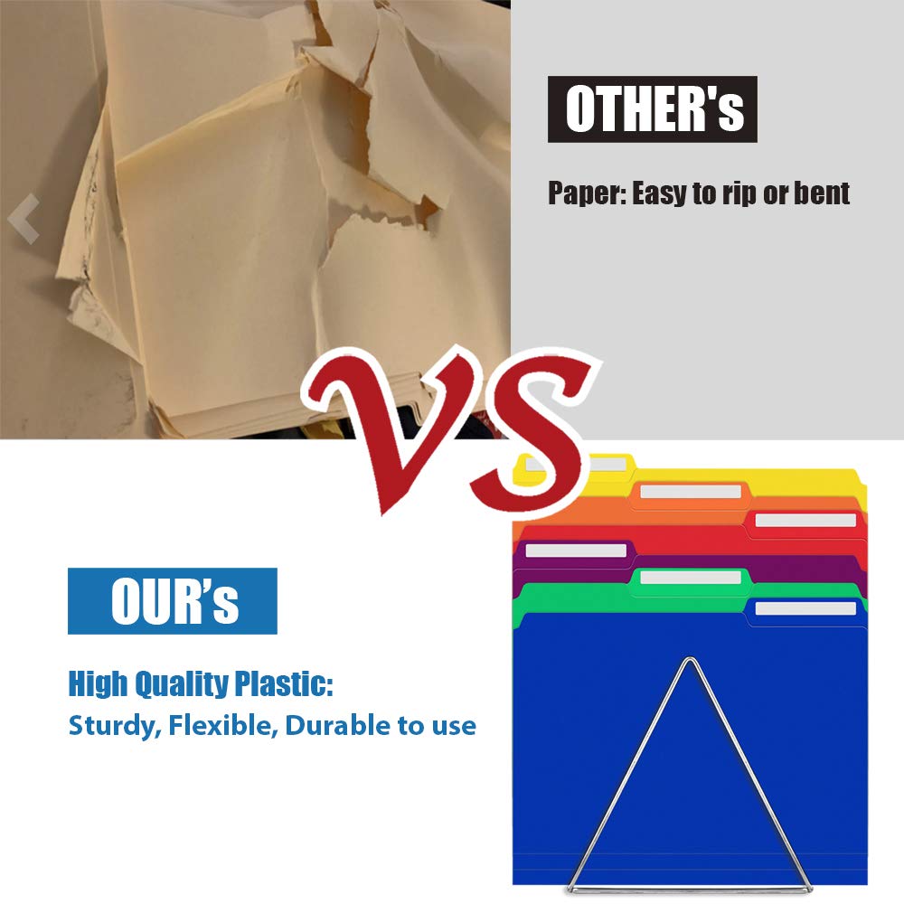 Sooez folders with writable 1/3-cut tabs for easy labeling