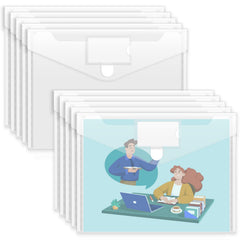 Sooez 10 pack clear envelopes for quick document sorting