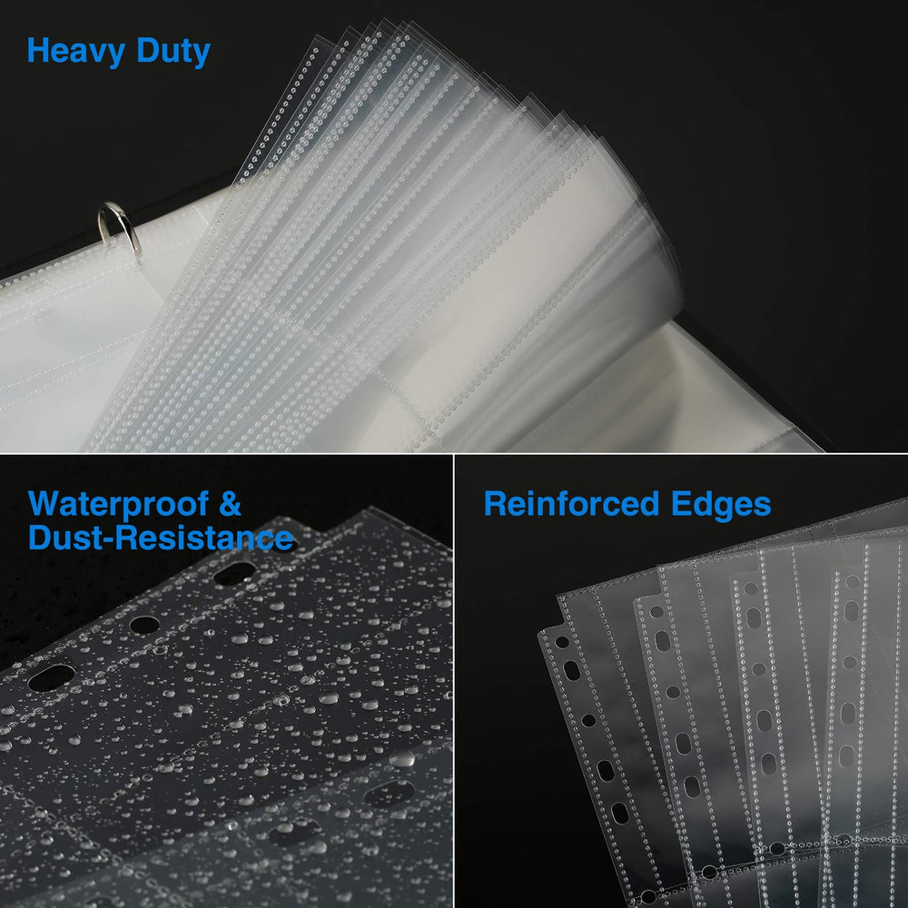 Sooez 11-hole punched sheets for various binders.