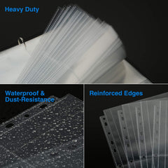 Sooez 11-hole punched sheets for various binders.