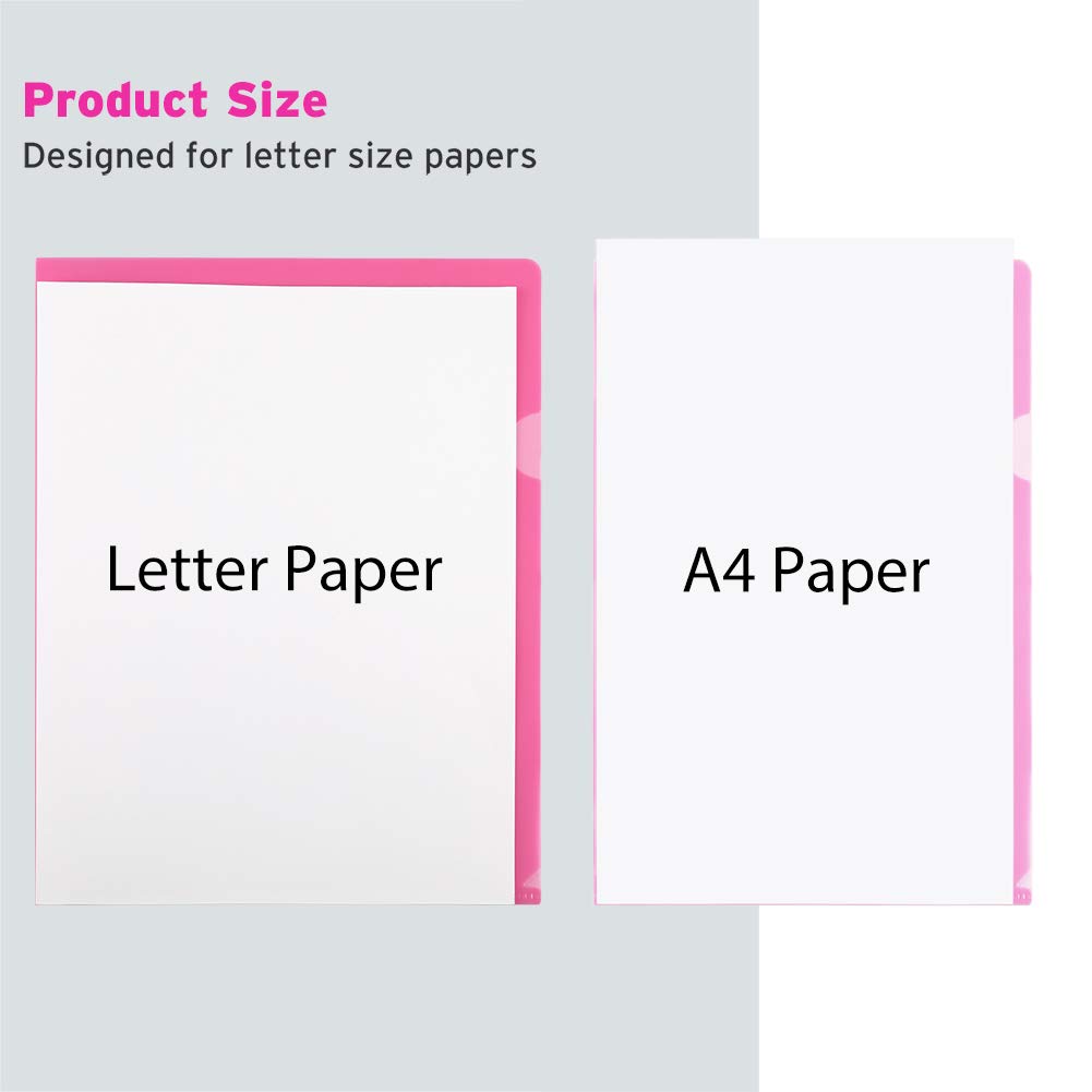 Sooez pink clear folder adds bright accents while keeping contents visible.
