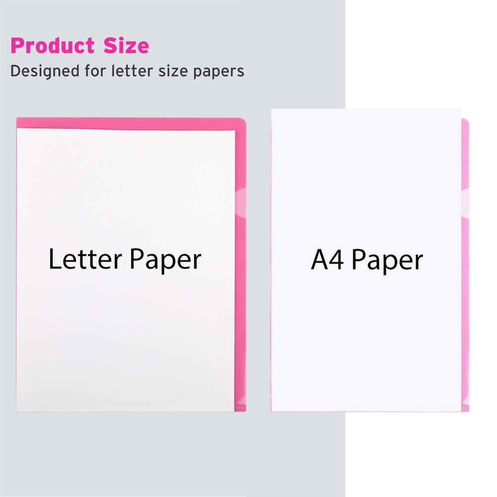 Sooez pink clear folder adds bright accents while keeping contents visible.