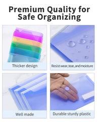 Sooez clear poly envelopes with label pocket help sort documents easily.