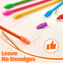 Sooez durable pencil top erasers close-up show quality.