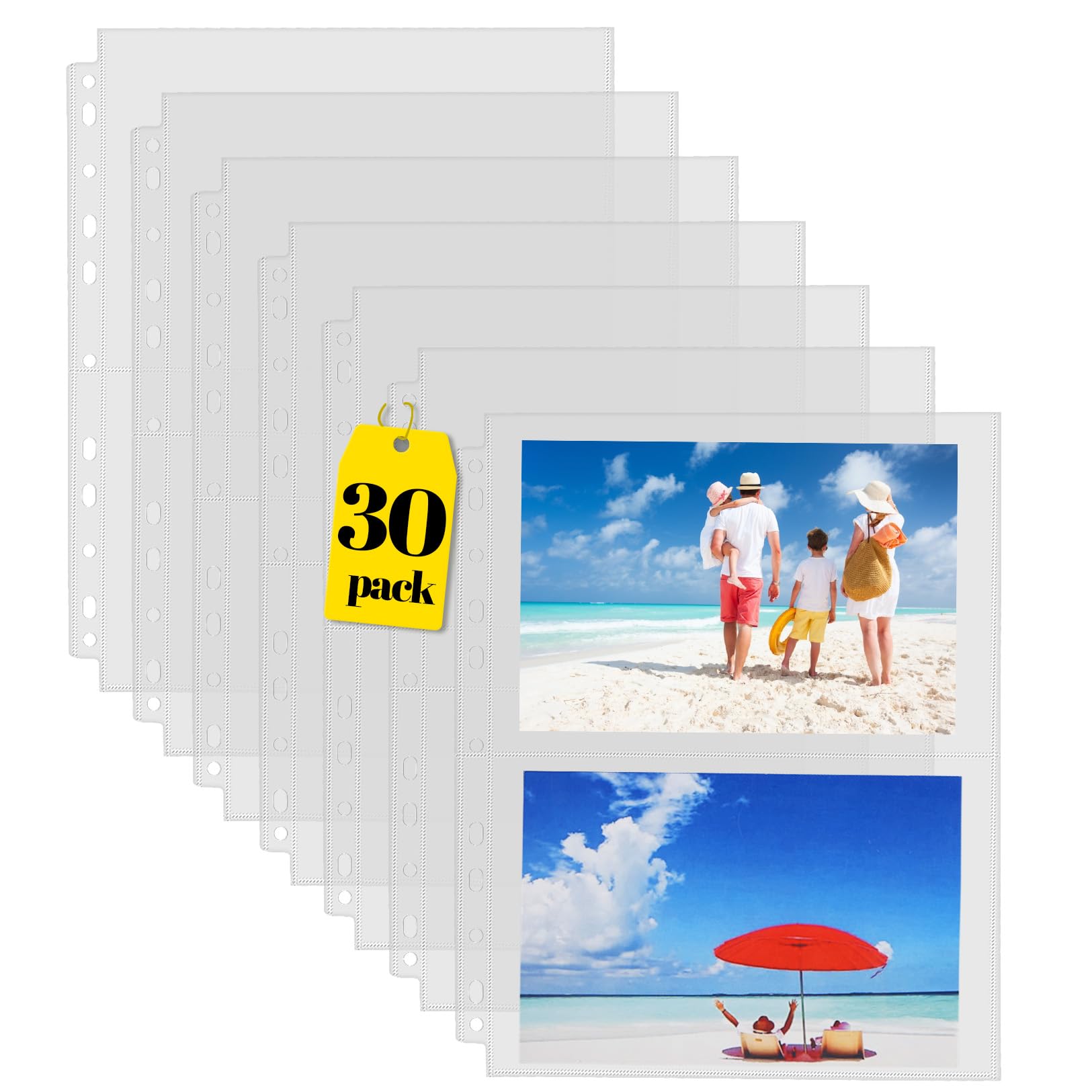 Sooez heavy-duty top-load protector holds 5x7 photos.