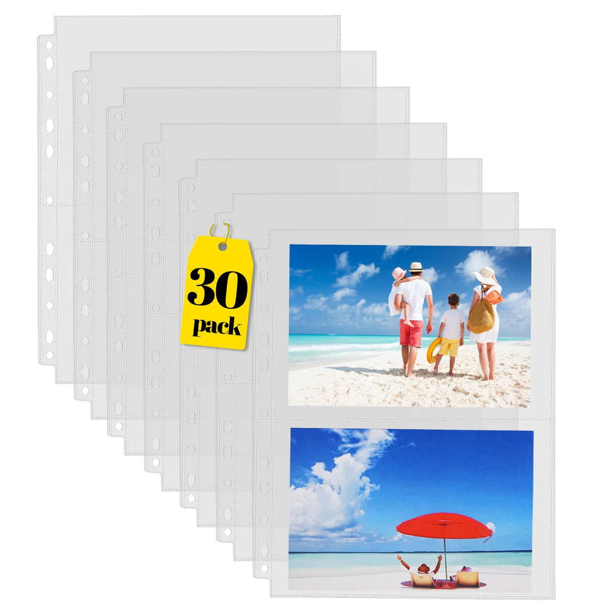 Sooez heavy-duty top-load protector holds 5x7 photos.